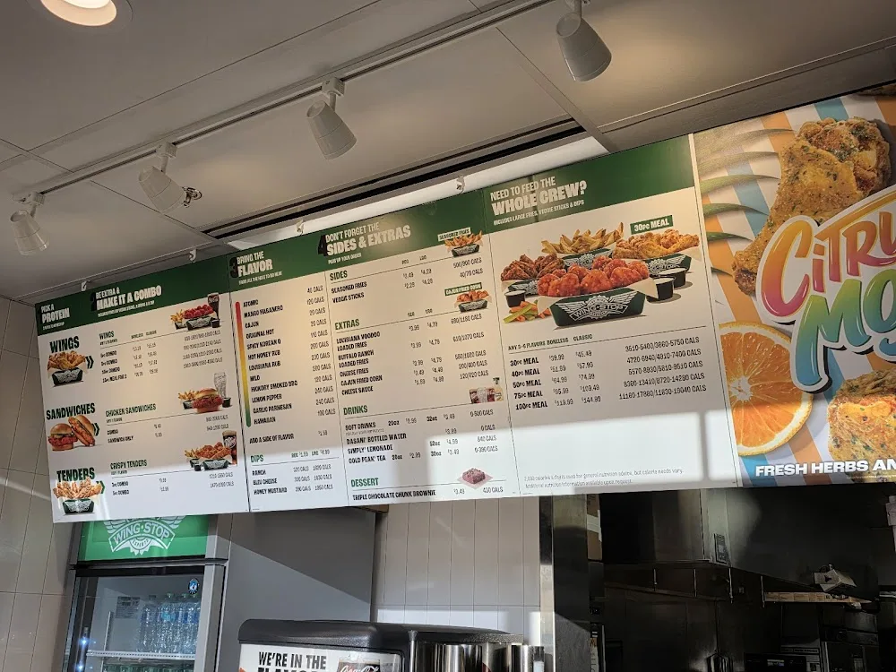 Wingstop food and storefront view at 224 Fresh Drive in Myrtle Beach, South Carolina