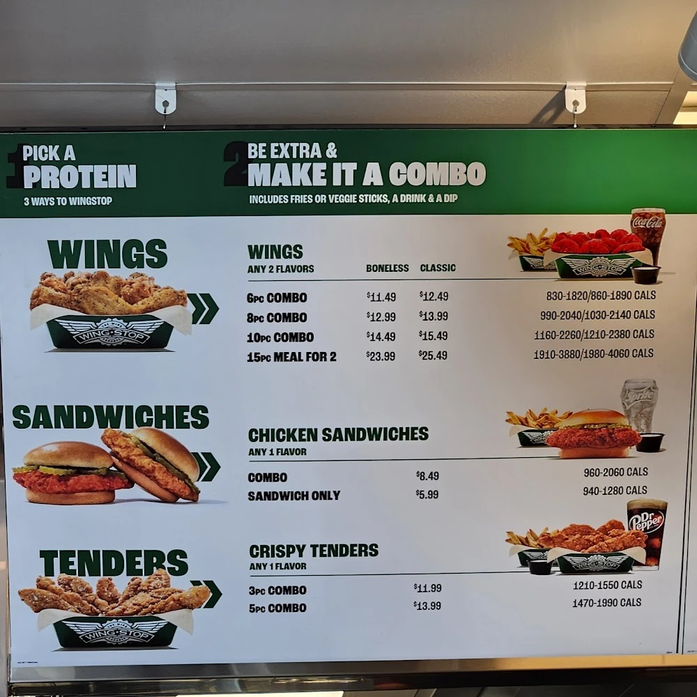 Wingstop food and storefront view at 1448 Chestnut St. in Orangeburg, South Carolina