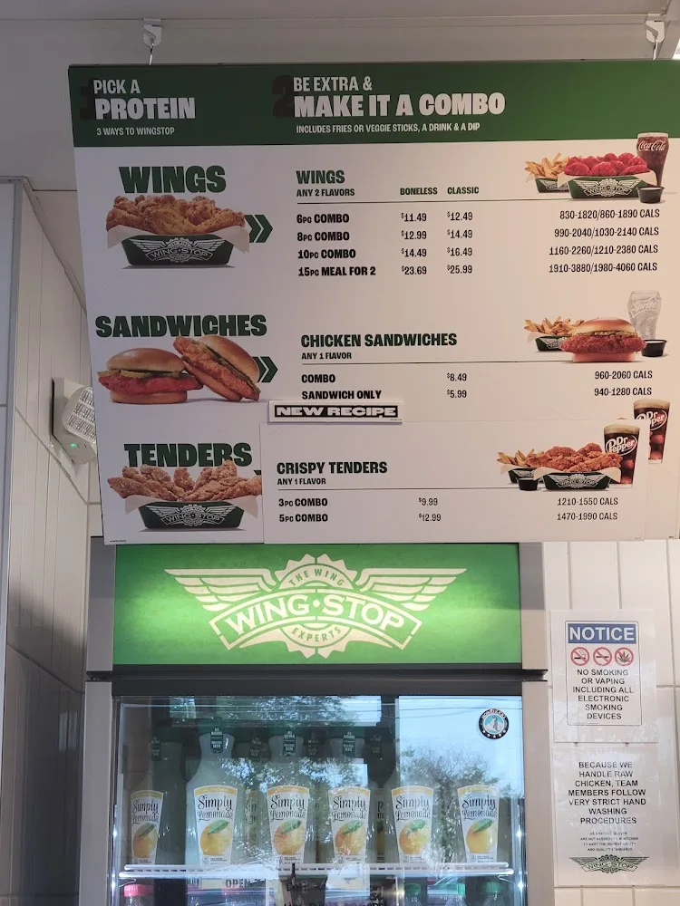Wingstop food and storefront view at 11 W Wesmark Blvd in Sumter, South Carolina