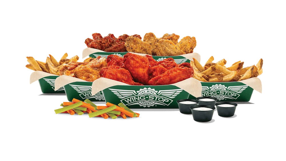 Wingstop food and storefront view at 2306 Madison St. in Clarksville, Tennessee