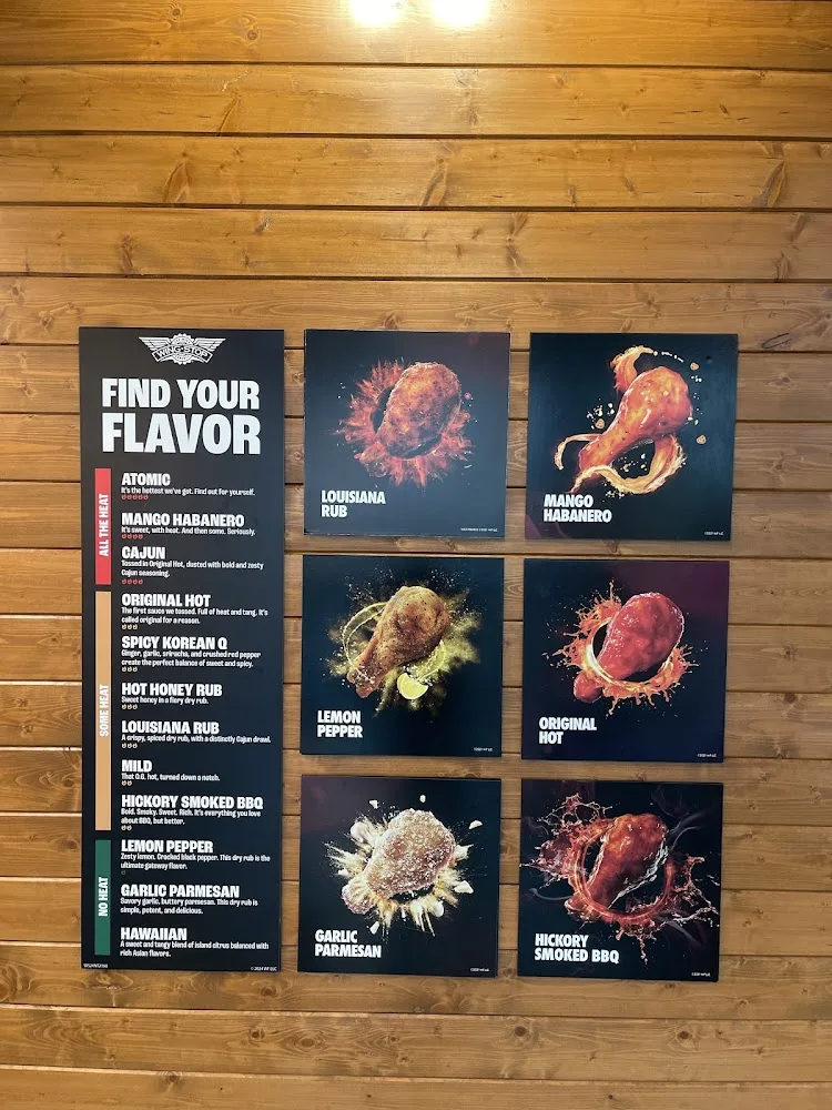 Wingstop food and storefront view at 205 Maharris Dr. in Gallatin, Tennessee