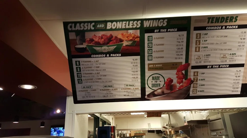 Wingstop food and storefront view at 4122 Nolensville Pike in Nashville, Tennessee
