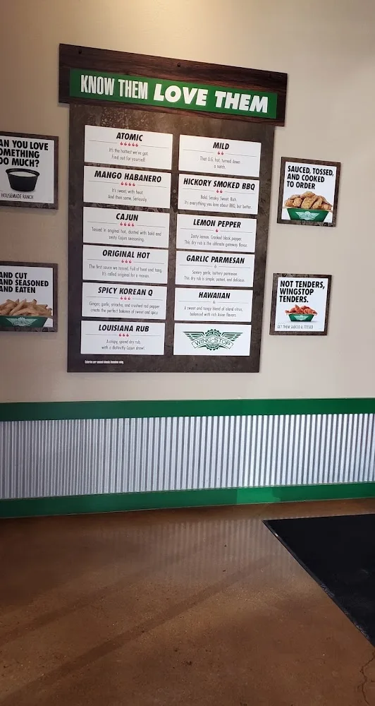 Wingstop food and storefront view at 1308 N Main Street in Andrews, Texas