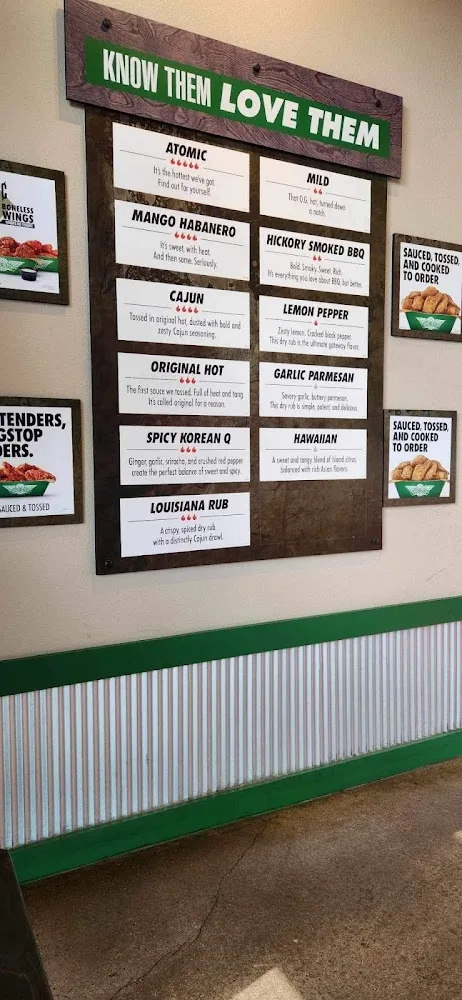 Wingstop food and storefront view at 5512 Gem Lake Rd STE 700 in Amarillo, Texas