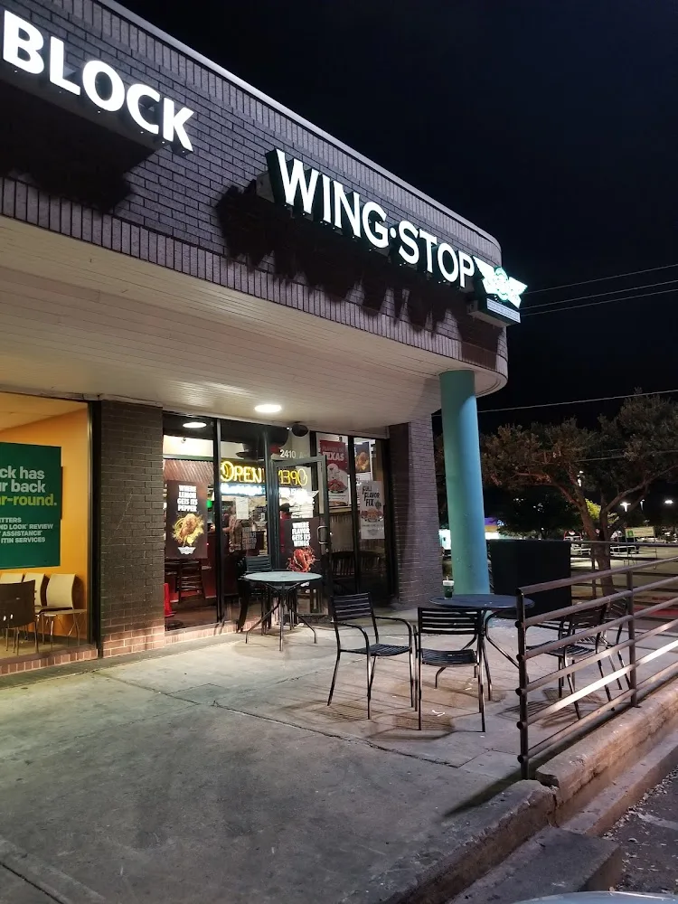 Wingstop food and storefront view at 2410 E Riverside Dr Ste A1 in Austin, Texas