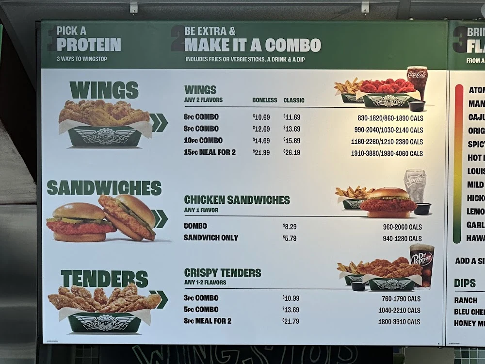 Wingstop food and storefront view at 700 University Dr E Ste B201 in College Station, Texas