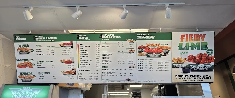Wingstop food and storefront view at 525 South Preston in Celina, Texas