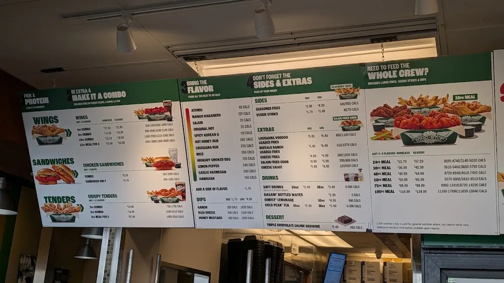 Wingstop food and storefront view at 11750 US-380 #280 in Cross Roads, Texas