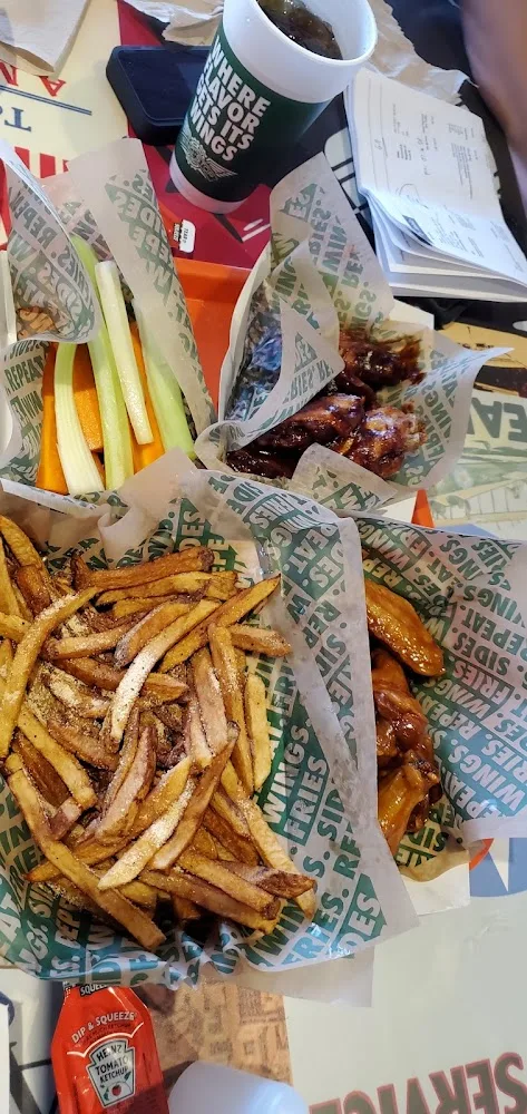Wingstop food and storefront view at 207 E Trenton Rd in Edinburg, Texas