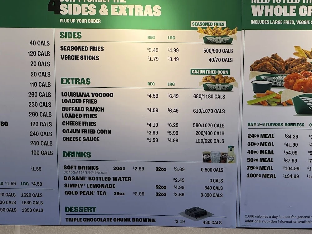 Wingstop food and storefront view at 5400 Montana Ave in El Paso, Texas