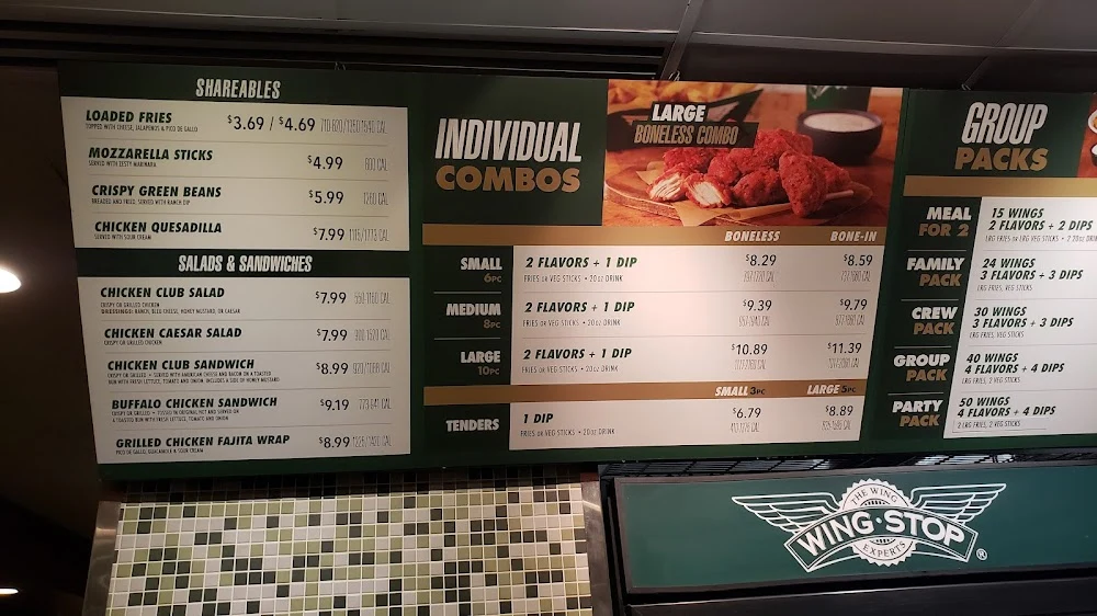 Wingstop food and storefront view at 512 E Edinburg Ave in Elsa, Texas