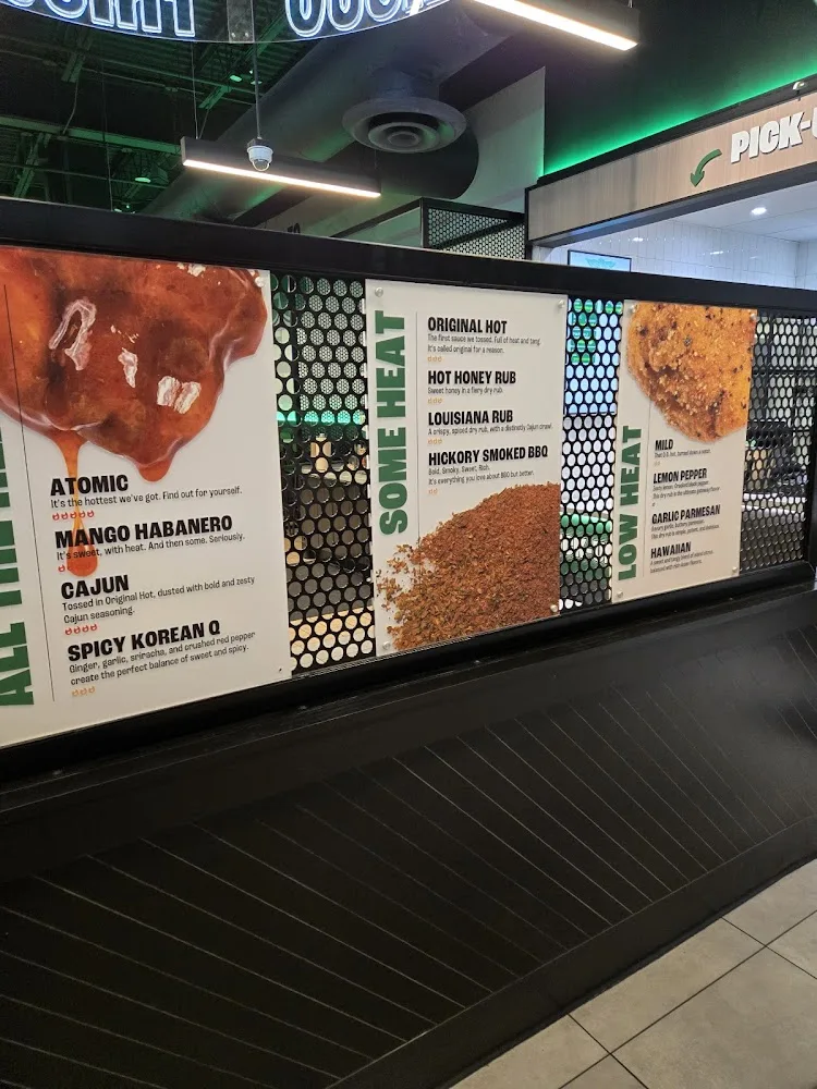 Wingstop food and storefront view at 8811 Teel Pkwy Ste 140 in Frisco, Texas