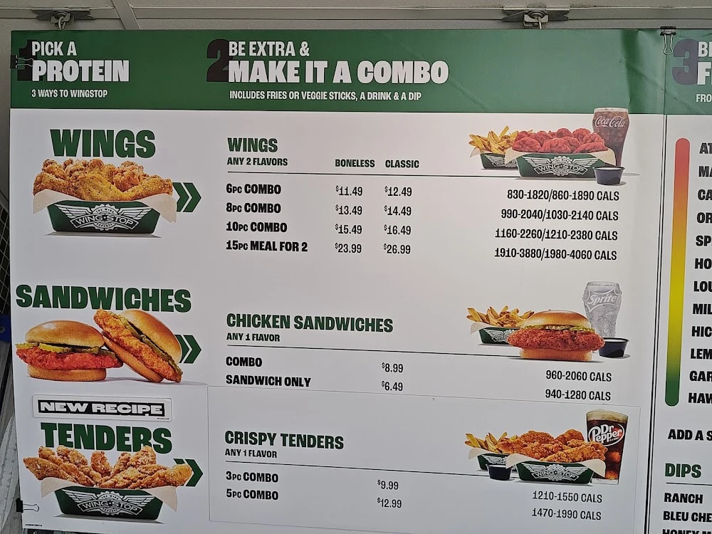 Wingstop food and storefront view at 4102 Richmond Ave Ste A in Houston, Texas