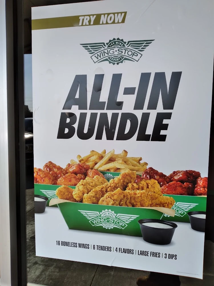Wingstop food and storefront view at 12430 State Highway 249 Ste B in Houston, Texas