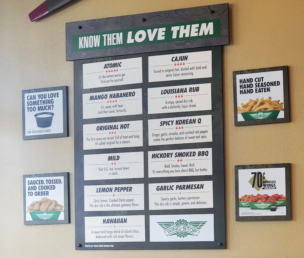 Wingstop food and storefront view at 4400 North Freeway #2 in Houston, Texas