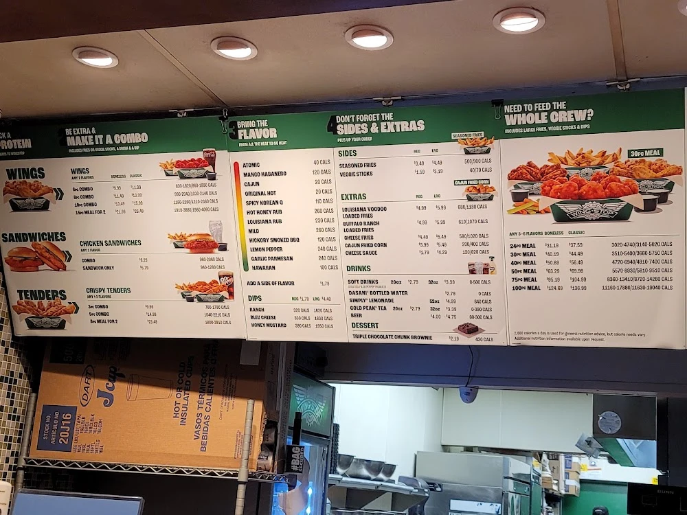 Wingstop food and storefront view at 10009 N Macarthur Blvd Ste 117 in Irving, Texas
