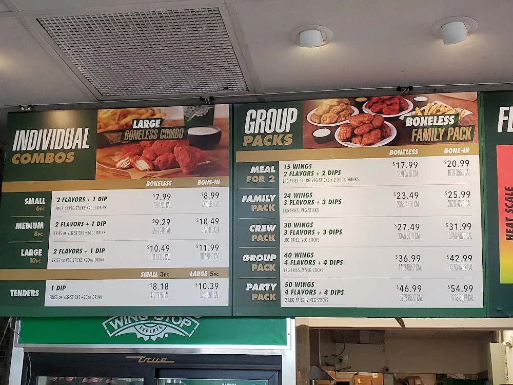 Wingstop food and storefront view at 1310 General Cavazos Blvd Ste G in Kingsville, Texas