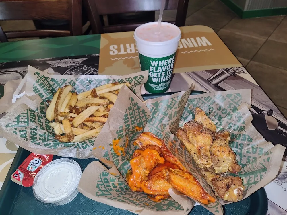Wingstop food and storefront view at 190 Gulf Freeway S in League City, Texas