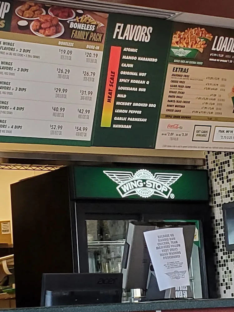 Wingstop food and storefront view at 2553 S Main St Bldg D in Lindale, Texas