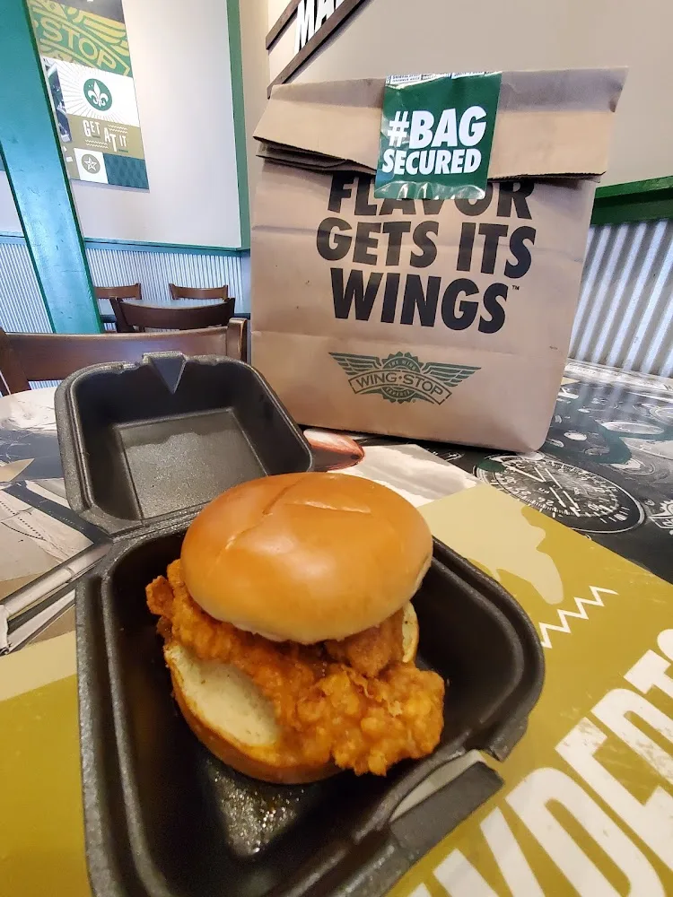 Wingstop food and storefront view at 7645 Custer Rd Ste 420 in Mckinney, Texas