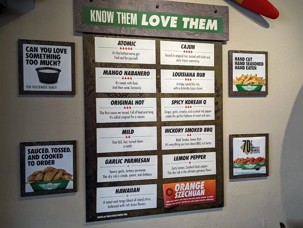 Wingstop food and storefront view at 2310 E Expressway 83 Ste 4 in Mission, Texas