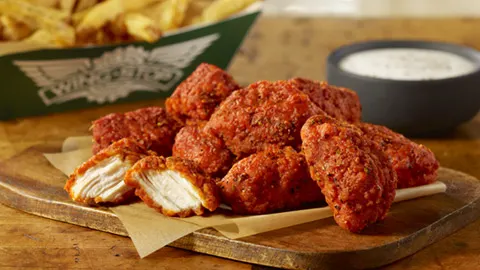 Wingstop food and storefront view at 2040 Fm 663 Ste 440 in Midlothian, Texas