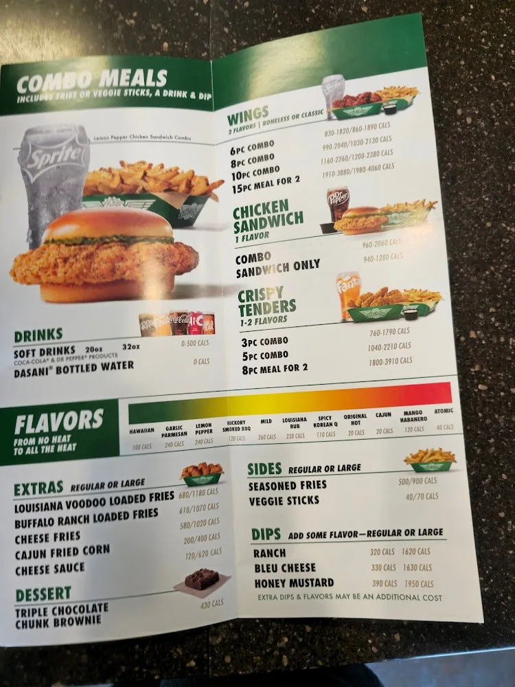 Wingstop food and storefront view at 2503 S. Cedar Street 102 in Pecos, Texas