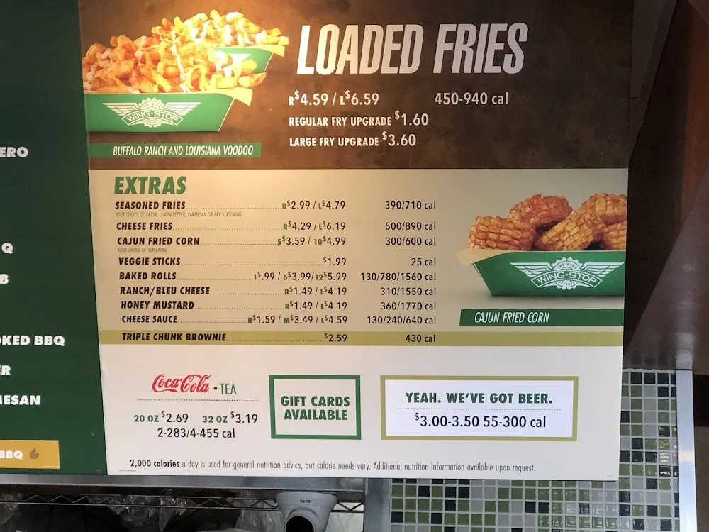 Wingstop food and storefront view at 11037 Shadow Creek Pkwy Ste 109 in Pearland, Texas