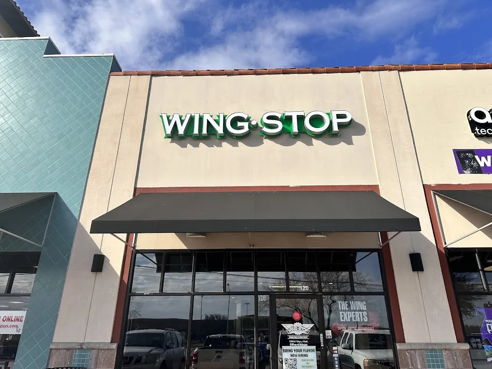 Wingstop food and storefront view at 1201 E Spring Creek Pkwy in Plano, Texas