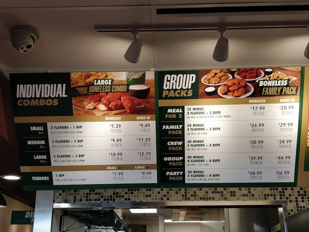 Wingstop food and storefront view at 1350 N. Preston Rd Ste 20 in Prosper, Texas