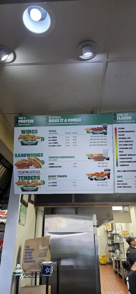 Wingstop food and storefront view at 1322 SW Military Dr in San Antonio, Texas