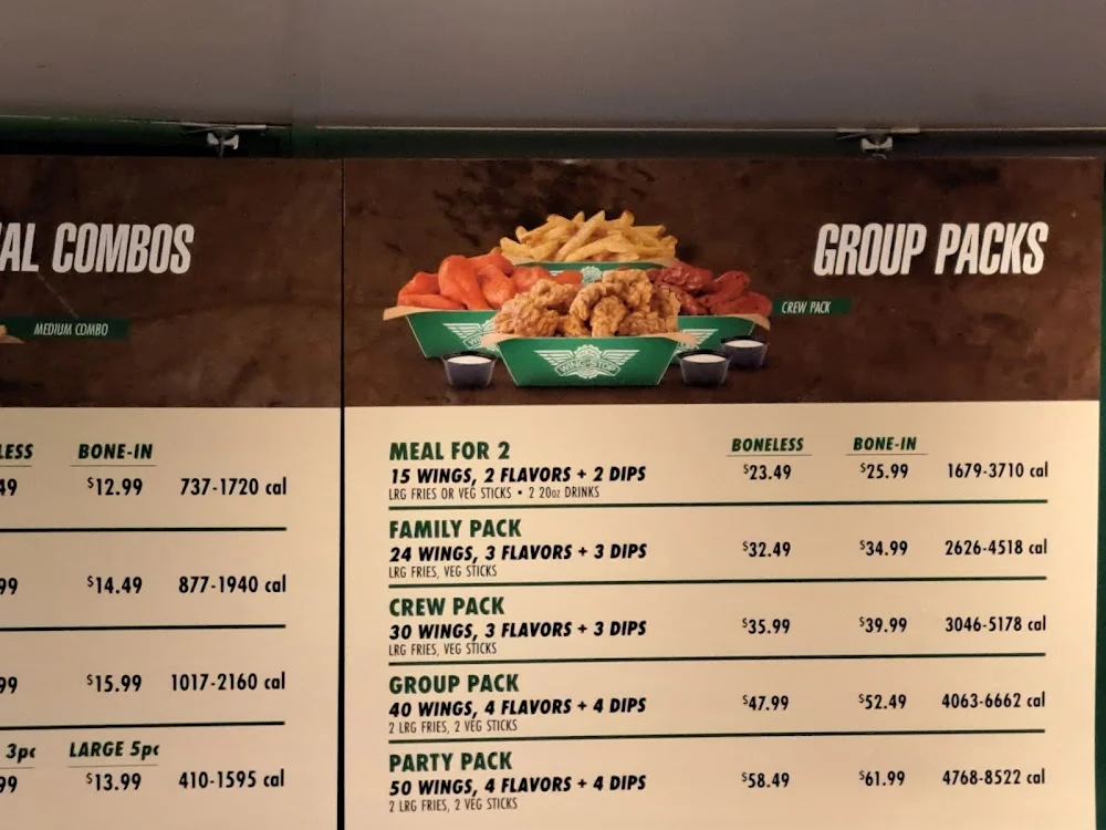 Wingstop food and storefront view at 6998 S Zarzamora St in San Antonio, Texas