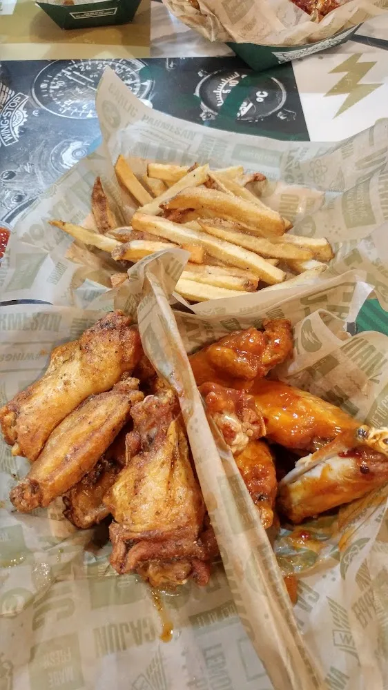 Wingstop food and storefront view at 5410 Walzem Rd in San Antonio, Texas