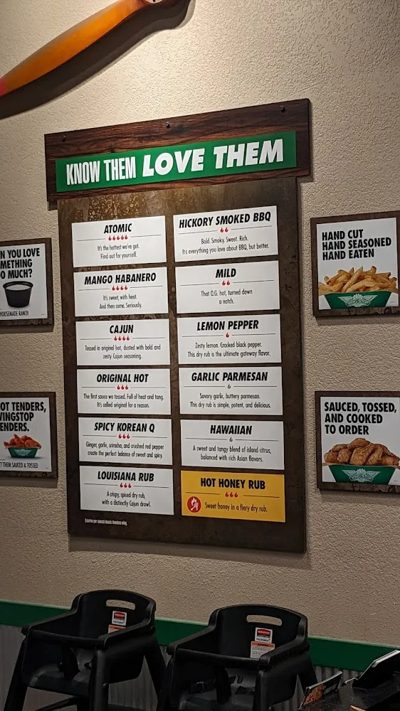 Wingstop food and storefront view at 18470 Blanco Rd in San Antonio, Texas