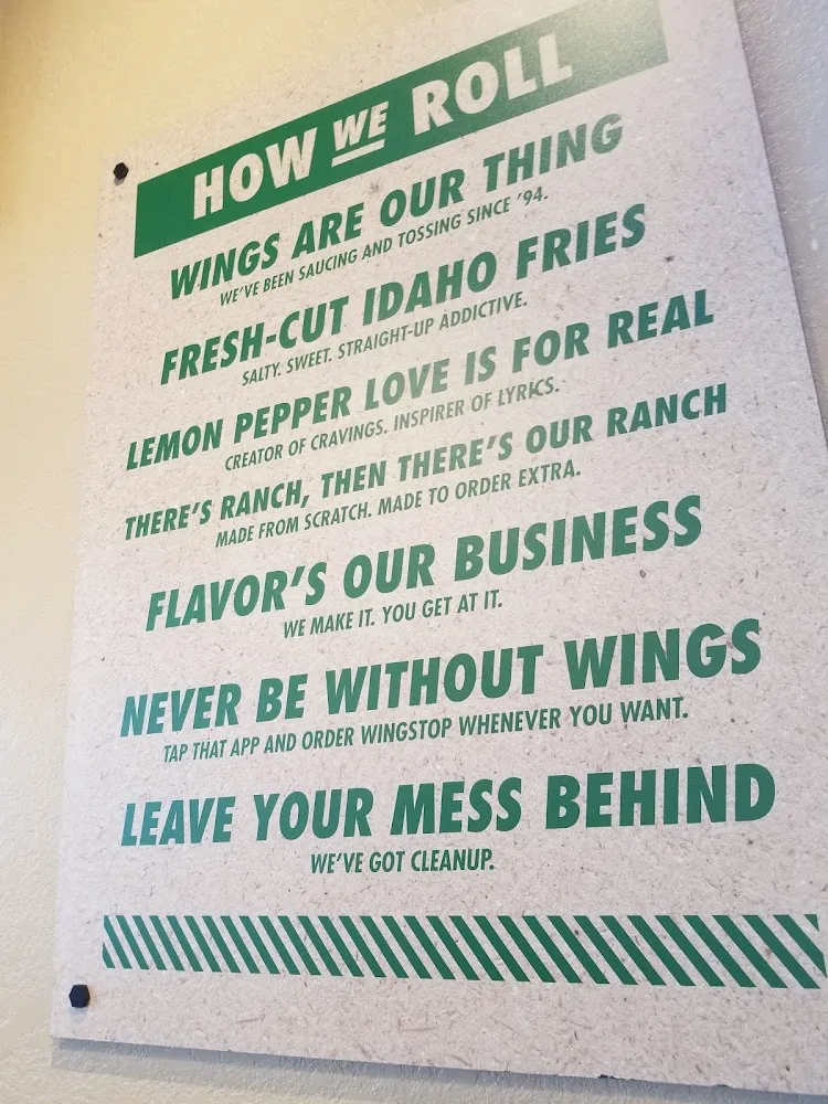 Wingstop food and storefront view at 7496 S Broadway Ave in Tyler, Texas