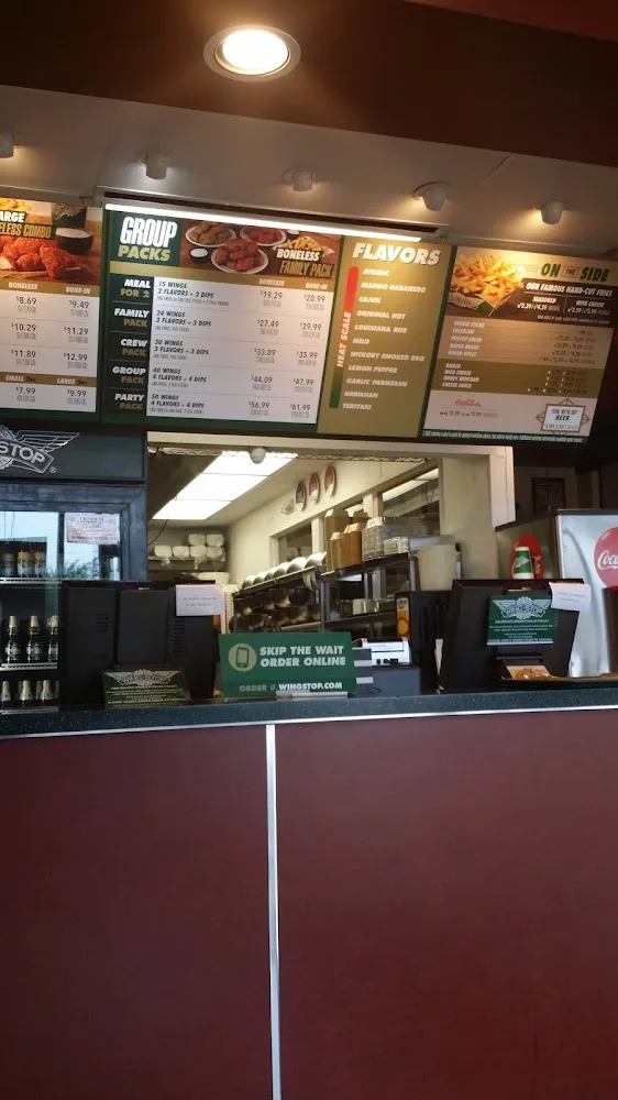 Wingstop food and storefront view at 14083 FM 2920 in Tomball, Texas