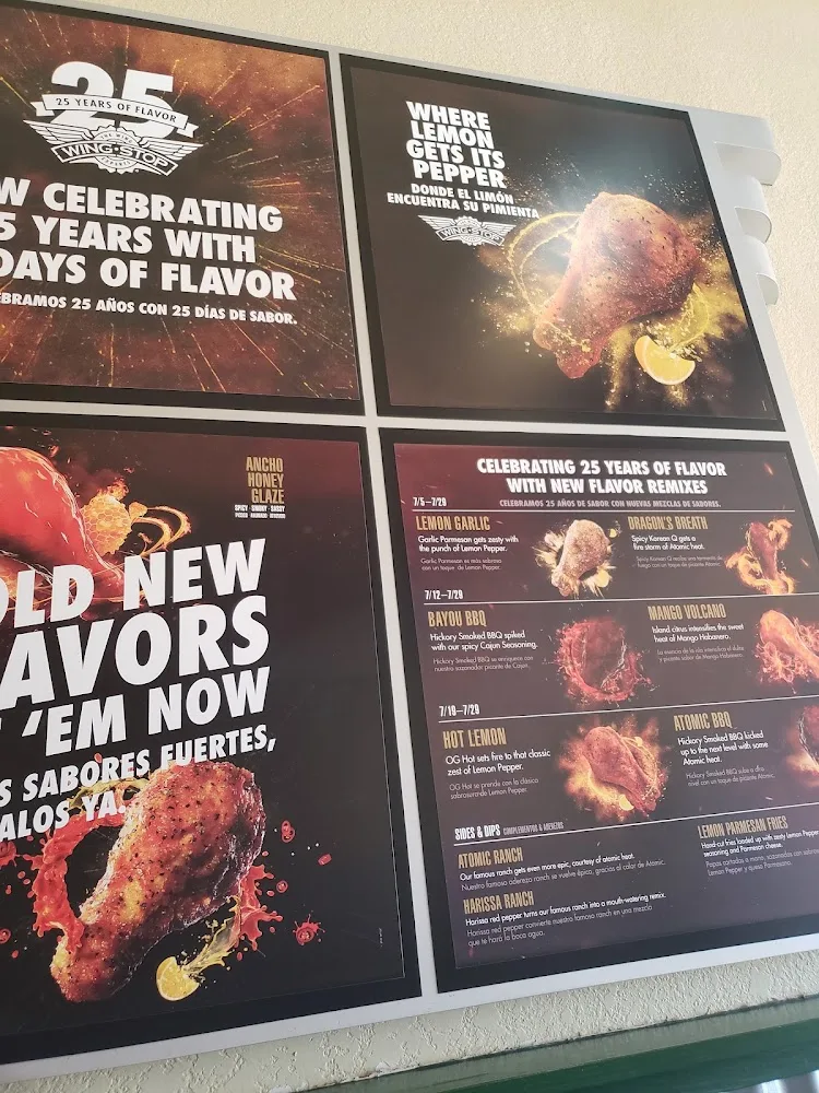 Wingstop food and storefront view at 1918 E Southeast Loop 323 in Tyler, Texas
