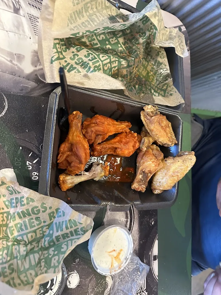 Wingstop food and storefront view at 2918 Kemp Blvd in Wichita Falls, Texas