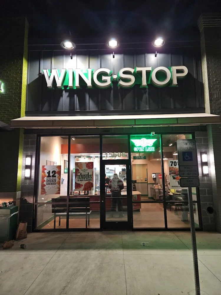 Wingstop food and storefront view at 15810 Hull St. in Chesterfield, Virginia