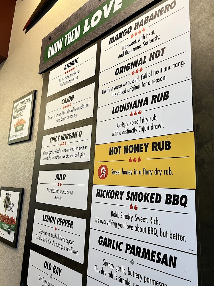 Wingstop food and storefront view at 4010 Wards Rd Ste B in Lynchburg, Virginia