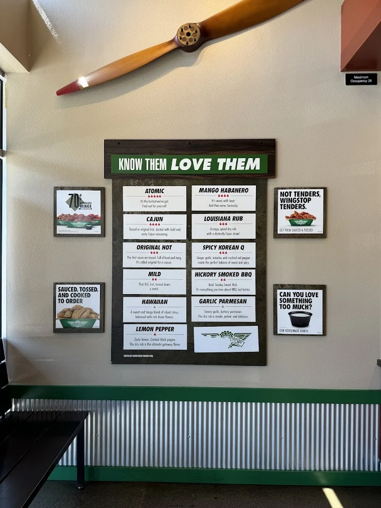 Wingstop food and storefront view at 1771 S. Burlington Blvd. in Burlington, Washington
