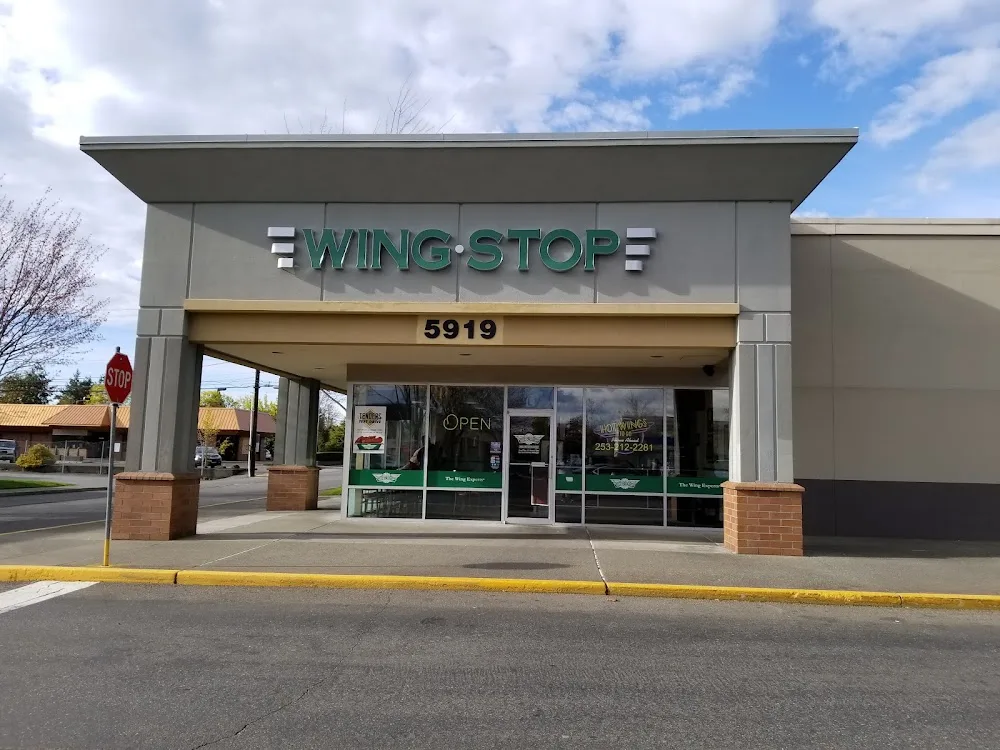 Wingstop food and storefront view at 5919 Lakewood Towne Center Blvd SW in Lakewood, Washington