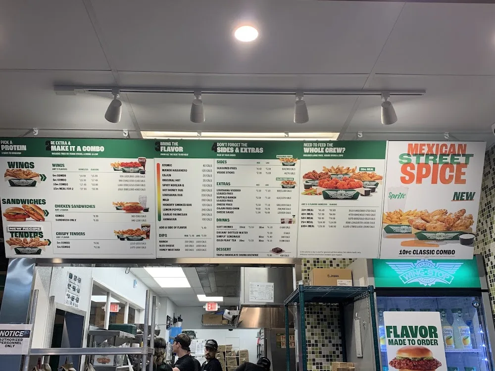 Wingstop food and storefront view at 18645 SR 2 in Monroe, Washington