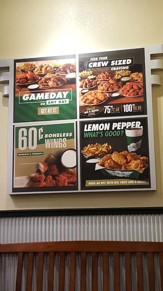 Wingstop food and storefront view at 2600 SW Barton St in Seattle, Washington