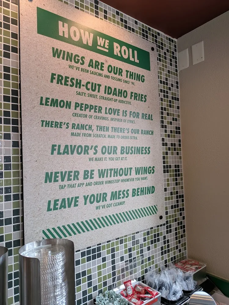 Wingstop food and storefront view at 1234 Regent St in Madison, Wisconsin
