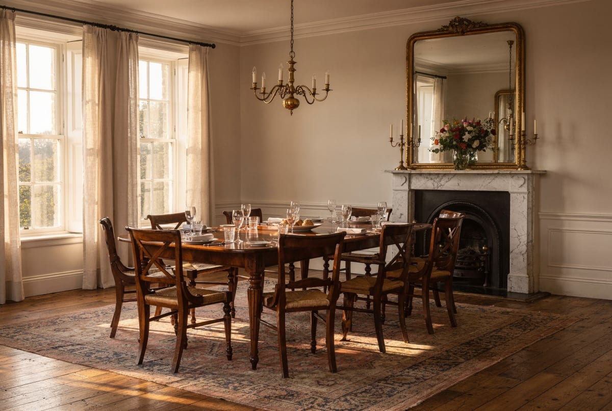 The Manor at Wexcombe — Dining Room.