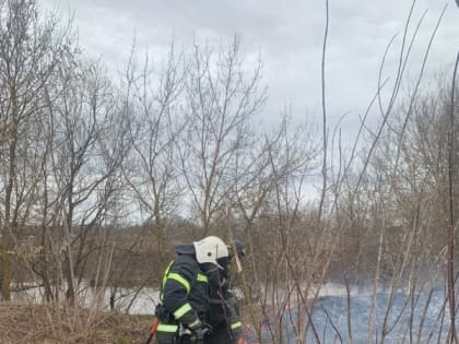 Пожарные ГКУ МО «Мособлпожспас» напомнили каширским жителям Подмосковья об опасности пала травы