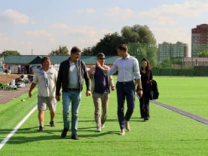 В Лобне продолжается реконструкция стадиона «Труд»