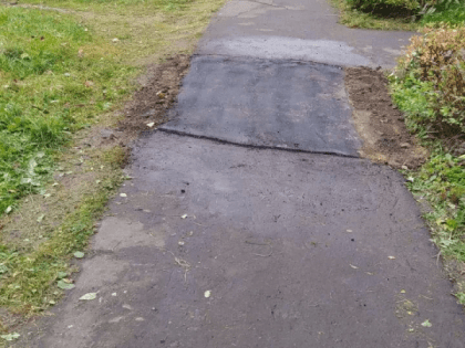 Во дворе дома по улице Андреса в Воскресенске восстановили пешеходную дорожку