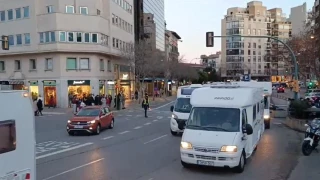 Alt-Palma, colapsada por la manifestación de caravanistas